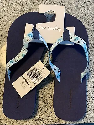 NWT Women’s Vera Bradley Flip Flops Size 7-8 Antilles Treasure • $13.75