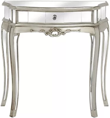 Argent Mirrored 1 Drawer Dressing Console Table Bedroom Champagne Silver • £124.95