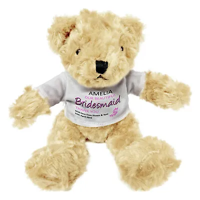 £10.99 • Buy 15cm Personalised Our Beautiful Bridesmaid Wedding Teddy (Henry) Bear - Pink