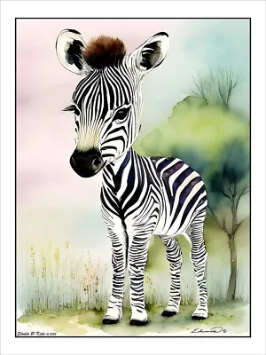 Baby Zebra Print Poster Animal Wall Art Animal Decor Nile • $28.79