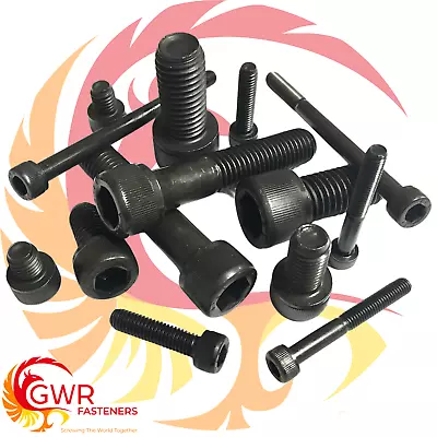 M4 M5 M6 M8 Socket Cap Head Screws 12.9 High Tensile Self Black Hex Allen Bolts • £3.83