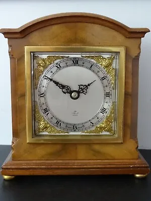 Vintage Elliott 8 Day Walnut Case Mantle Desk Clock Working Approx 18cm Tall • $124.44