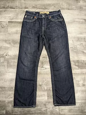 Big Star Jeans Men 33R 32x32 Blue Dark Wash Pioneer Stretch Grunge Biker Cowboy  • $29.95