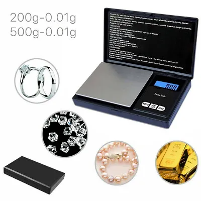 500g 0.01 Mini Small Pocket Digital Gold Jewellery Weighing Pans Scales Micro Mg • $15.04