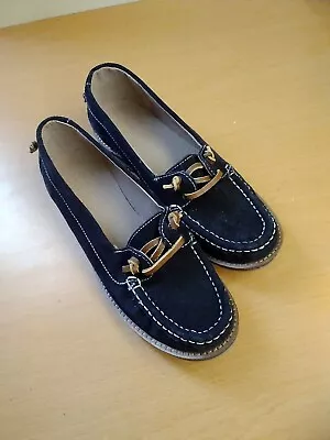 Fat Face Ladies Loafer Navy Blue Suede Shoes Size 36 UK 3.5 VGC ❤️CHARITY  • £8.99