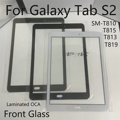 Front Glass Lens Panel With OCA For Samsung Galaxy Tab S2 9.7 2015 T810 T815  • £11.75