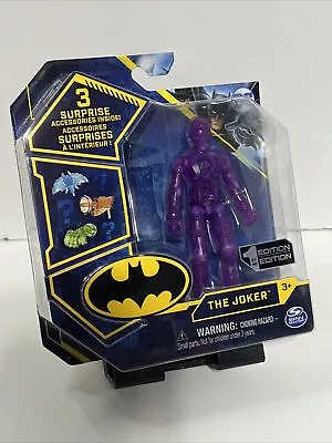 DC The Joker 4  Action Figure ~ HTF Super Rare TRANSPARENT PURPLE ~ NEW MIB • $11.98