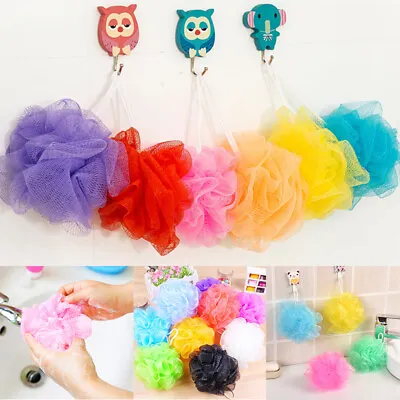 5-10pcs Bath Shower Sponge Mesh Scrunchie Body Wash Scourer Puff Net Ball Nice • $16.02