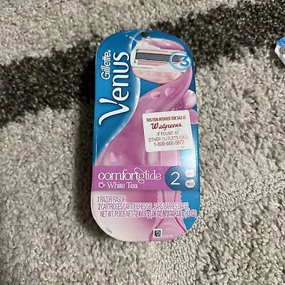 Gillette Venus Comfort Glide White Tea 1 Handle/2 Cartridges French/Eng Text • $8.31