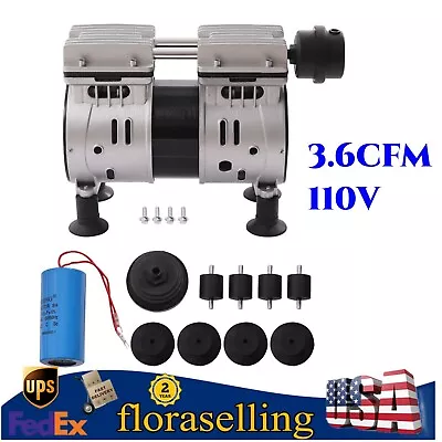 Oil-Free Maintenance Vacuum Pump Air Compressor Pump 550 Watt 1/4'' 3.6CFM 110V • $93