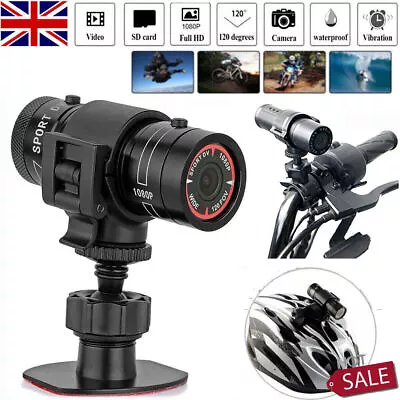 Portable HD 1080P DVR Motor Bike Motor Cycle Action Helmet Sports Camera Cam Kit • £23.99