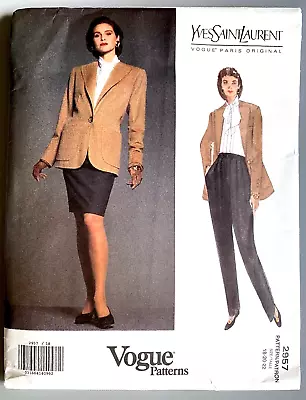 Vogue Paris Original Yves Saint Laurent  #2957  Un-cut /f.f.  Sz. 18-20-22 • $16