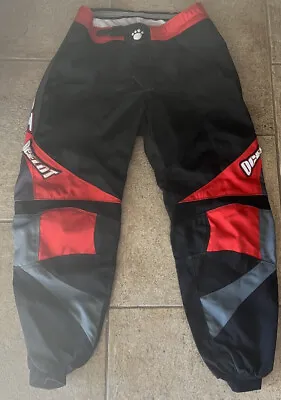 VINTAGE Ocelot Racing Motocross Pants Men Size 38 Red Logo Motorbike Adjustable • $33.33