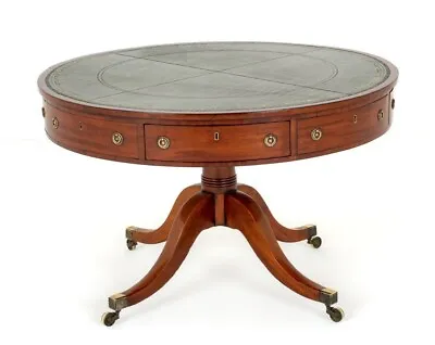 Period Regency Drum Table Mahogany • $4930