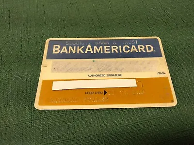 Vintage 1972 Bank Americard Credit Card  ~  Security Bank & Trust * • $21.95