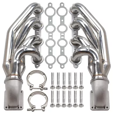 For LS1 LS6 LSX GM V8+Elbows T3 T4 To 3.0  V Band Turbo Exhaust Manifold&Headers • $205.99