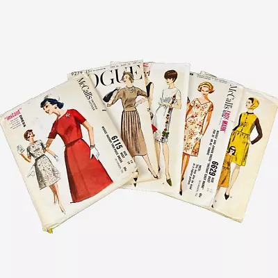 Vintage 1950s McCall’s Vogue Women's Dress Sewing Patterns - Lot Of 5 • $16.50