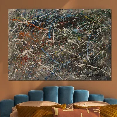 64”X44” Mark Little Original Canvas ￼painting OOAC AcrylicAbstract Action XL • $277