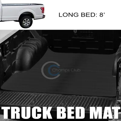 Fits 04-14 Ford F150 8' Long Cab Horizontal Style Rubber Truck Bed Mat Liner V2 • $93.95