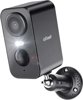 IeGeek 2K Outdoor Wireless Security Camera WiFi Home Battery CCTV System Alexa • £34.99