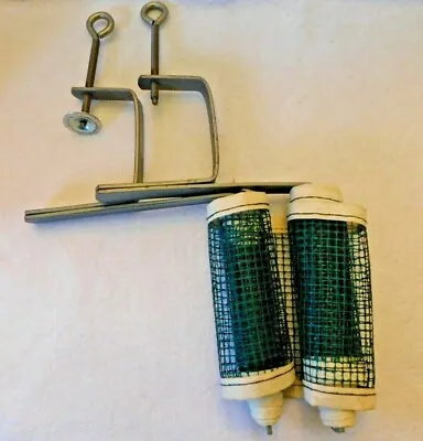 Vintage Table Tennis Ping Pong Net 2 Brackets 2 Clamps Set • $9.99