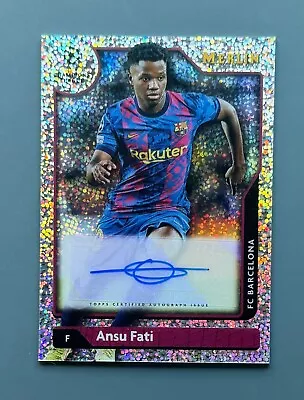 2021-22 Topps Merlin Chrome #A-AF Ansu Fati Autograph /150 Speckled Refractor • $25