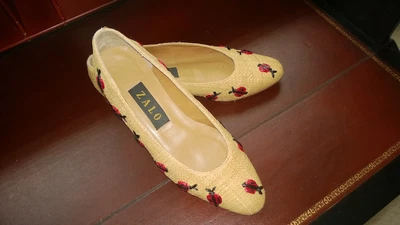 $112.50 • Buy Zalo Rafia Straw Shoes - Ballet Flats 7 1/2 M
