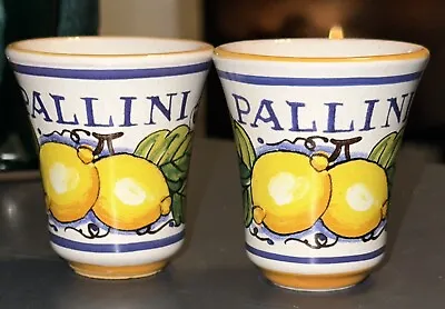 Vintage Pallini Limoncello Shot Cup Pottery From Deruta Italy - Sold As A Set! • $25