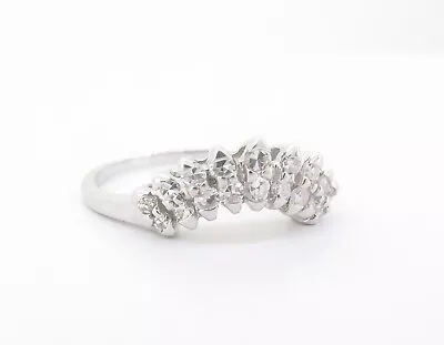 .A 0.50ct Single Cut  Diamond Contoured 9K Gold Ring Size R Val $2145 #1 • $799