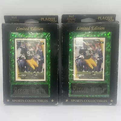 2 Reggie White Green Bay Packers Limited Edition Hanging Wall Plaque Holo Holder • $13