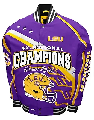 LSU Tigers NCAA 4 Time National Championship Twill Jacket • $167.99