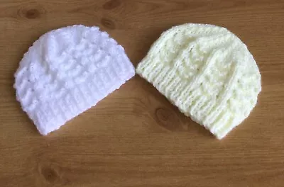 Two Prem Baby Hand Knitted Hats • $3.69