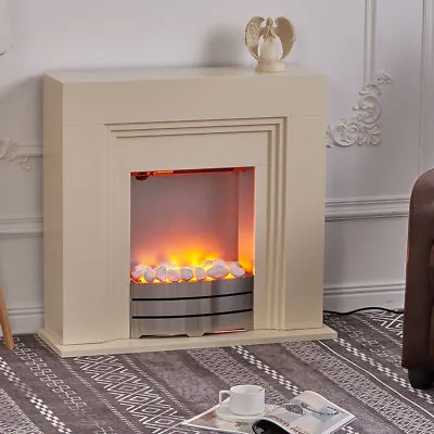 3D Electric Fire Heater Living Room Fireplace Large 1800W Freestanding Log Stove • £179.95