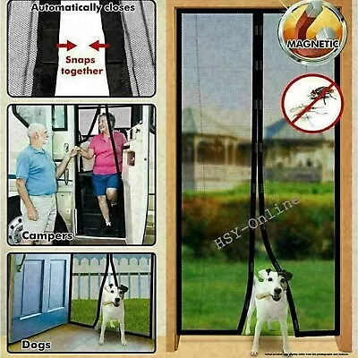 £6.72 • Buy Magic Curtain Door Mesh Magnetic Fastening Insect Mosquito Fly Bug Net Screen Uk