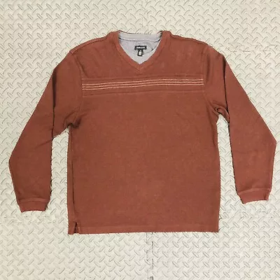 VAN HEUSEN  V Neck SWEATSHIRT Brown  Adult  Size M  Mens • $9.99