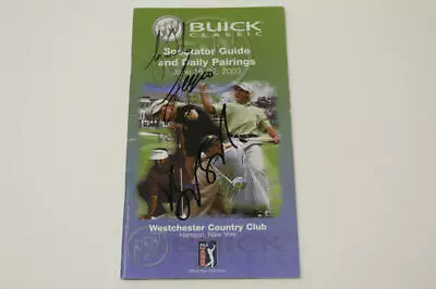 Tiger Woods Sergio Garcia Vijay Singh Signed Autograph '03 Buick Classic Program • $1499.95