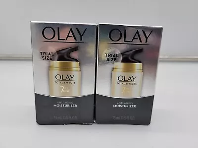 Lot Of 2 Olay Total Effects 7 In One Facial Anti Aging Moisturizer Trial Size • $14.24