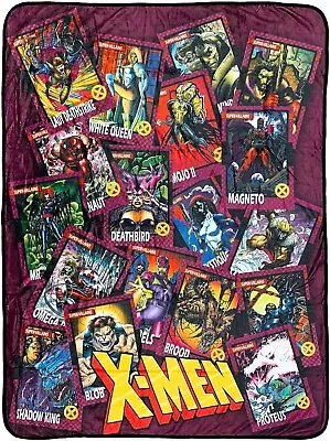 Marvel X-Men Trading Cards Villains Jim Lee Soft Fleece Throw Blanket 45  X 60  • $29.99