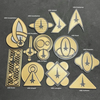 £7.50 • Buy Star Trek TOS Constitution-class Starship Insignia (3D Printed)