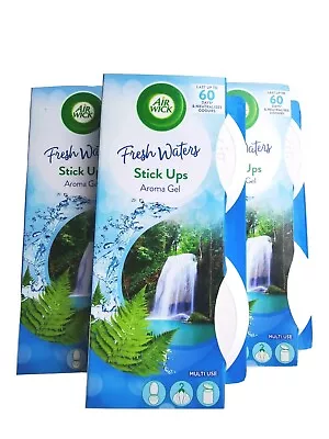 AIRWICK STICK UP ODOUR NEUTRALISER  AIR FRESHNER FRESH WATER (3 Twin Packs) • £13.99