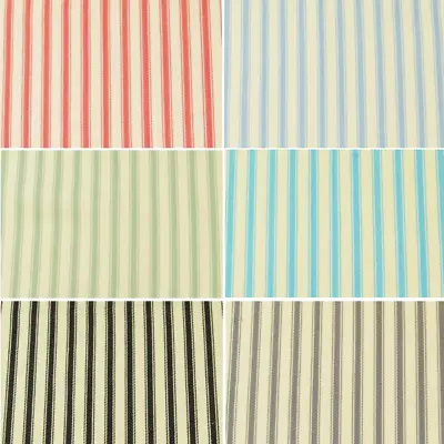 100% Cotton Canvas Fabric John Louden 8mm Ticking Stripes Woven 137cm Wide • £1.50