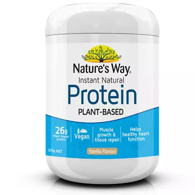 New Nature's Way Instant Natural Protein Vanilla 375g Natures Plant-Based • $16.49