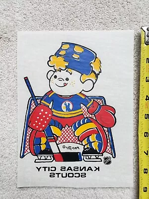 $49 • Buy VINTAGE HOCKEY NHL 1970s KANSAS CITY SCOUTS PRO-TOT IRON ON DECAL RARE ODDBALL