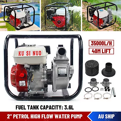 2 Petrol High Flow Water Pump 8HP Transfer Irrigation Farm Fire Fighting AUS • $189