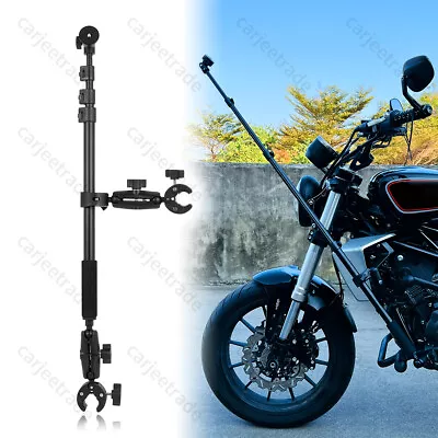 Motorcycle Bike Invisible Selfie Stick Handlebar Clamp For Insta360 Go 2 3 ONE • $58.66