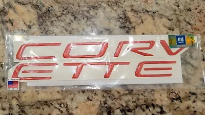 C5 Corvette Front Fille Letters Domed Raise Polyurethane Insert Kit Red GM 97-04 • $28