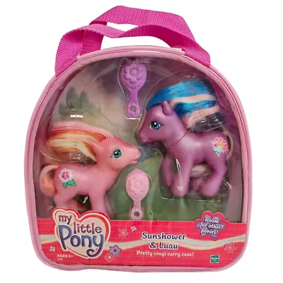 Hasbro My Little Pony G3 Sunshower & Luau Pink Vinyl Case New MLP Vintage 2004 • $23.50