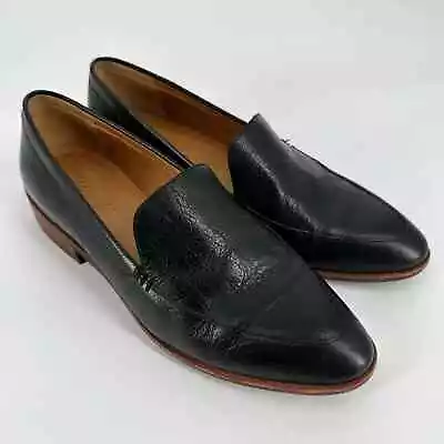 Madewell Loafer Black Leather Almond Toe Frances Size 8 Skimmer  • $55