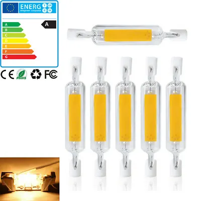 6X R7S Led 78mm R7 Bulb Dimmable Cob 15W Warm White Light 3000K 120v Double Lamp • $23.46