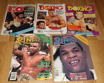 5 Rare Mike Tyson 1980s Boxing Magazines The Ring KO Beat Boxing 1986 1987 • $233.33